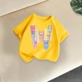 thumbnail image 4 of RMGVDSD Girls Short Sleeve Graphic T-Shirt Fashionable Casual Summer Tee Shirts for Kids Stylish Everyday T Shirt Tops 10-12 Years, 4 of 5