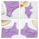thumbnail image 3 of Traje de baño de una pieza con abertura para mujer Traje de baño de un hombro Trajes de baño Monokini acanalados - Púrpura, 3 of 7