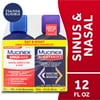 Mucinex Sinus-Max Severe Congestion & Pain & Nightshift Sinus Medicine, Headache Relief, 2x6 fl oz
