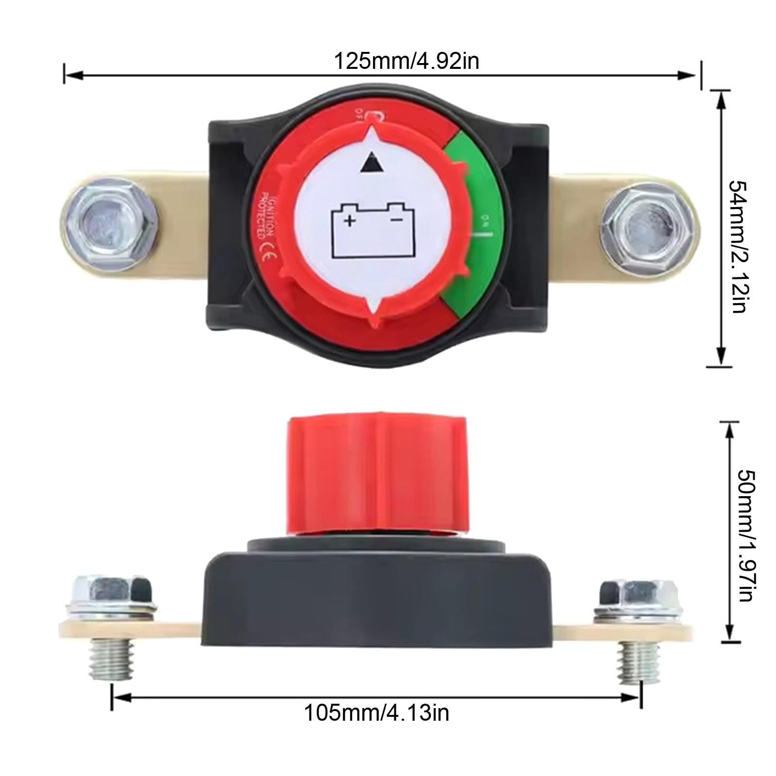 Interior Accessories for Car Accessories Interior | High Capacity Battery Disconnect Switch | Power Cutoff Switch for Vehicle | Universal 1 Pack Red Black