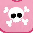 thumbnail image 4 of Inktastic Skull Design Boys or Girls Baby Bib, 4 of 4