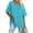 Sky blue, variant on Women's Oversized T Shirts Half Sleeve V Neck Comfy Tunic Tops