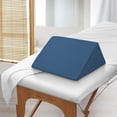 thumbnail image 4 of Saloniture Triangle Wedge Massage Table Bolster Under-Knee Pillow, Extra Large - 19 x 12 x 20 x 15.5 Inch - Blue, 4 of 7