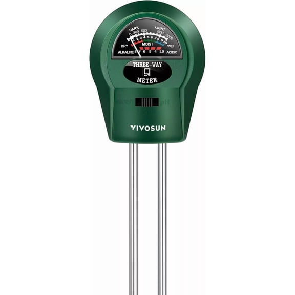 Vivosun Soil Tester, 3-In-1 Plant Moisture Meter Light Ph Tester Home, Garden