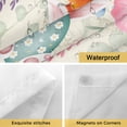 thumbnail image 4 of Easter Eggs No Hooks Shower Curtain with Snap-in Liner Spring Yellow Pink Floral Leaves Beige Background Shower Curtains for Bathroom, Waterproof, Easy Install, Washable 72"x84", 4 of 9