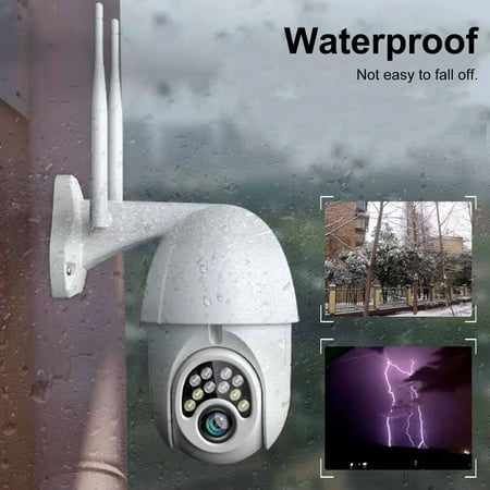 

Hadanceo 1 Set Security Camera 355 Degrees Rotation IP66 Waterproof ABS AI Human Detection Wireless Camera for Office
