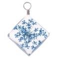 thumbnail image 2 of Collares hechos a mano cristalinos de los colgantes del cuadrado del cristal del emparedado de la flor seca Azul Soledad Colgantes de cristal de flores secas, 2 of 10