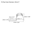 thumbnail image 2 of Unique Bargains 1 Hole Pipe Strap, 1' Carbon Steel EMT Conduit Clamp Reinforced Rib for Pipe Fixing on Various Surfaces, 16 Pack, 2 of 8