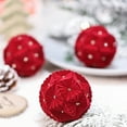 thumbnail image 5 of Mecorevxz Glitter Christmas Balls Ornaments, Flocked Christmas Tree Ball Ornaments, Christmas Large Velvet Balls Ornaments, Christmas Tree Hanging Ornament for Xmas Party Wedding Home, 5 of 7