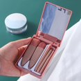 thumbnail image 5 of 5-Pack Mini Travel Portable Box Makeup Brush Set - Essential Brushes for Flawless Makeup Application - Includes Mirror, Loose Powder, Foundation, Eye Shadow, and Lip Blending Brushes for On-The-Go Bea, 5 of 5