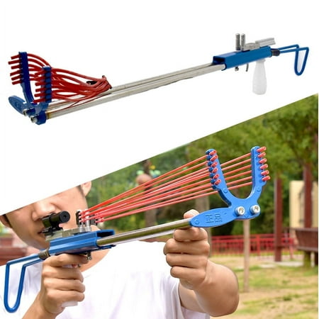 Powerful Pull Long Range Shooting Bow Outdoor Slingshot for Hunting with Laser Precision Aiming Catapult
