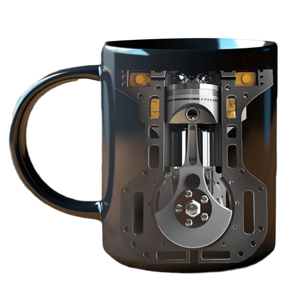 Novel Engine Ceramic Coffee Mug Cup Water Cup Car for Man Motorcycle Festival Gifts