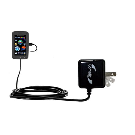 Gomadic Intelligent Compact AC Home Wall Charger suitable for the Playtime Game Tabby - High output power with a convenient, foldable plug design - Us