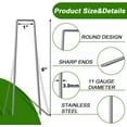 thumbnail image 2 of MySit 6 Inch 100 Pack Galvanized Garden Stakes Plant Cover Stakes 11 Gauge Lawn Staples, Garden Staples Securing Pegs for Securing Weed Fabric Landscape Fabric Netting Ground Sheets Fences, 2 of 8
