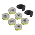 thumbnail image 2 of Mosiee 6Pcs Spool With 2Pcs Cap Replacement For Worx Wa0014 Spool Line For Wg168 Wg184 Wg190 Wg191 String Trimmer-Tool Accessories, 2 of 9