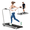 Indoor Fitness + Antique Silver + Without + Foldable + Multifunctional + ABS + Rubber + Steel (Q235), variant on Foldable Under Desk Treadmill with Incline, 3 in 1 Walking Pad with Handle Bar for Home Office, 2.5 HP Quiet Motor, LED Display, Black