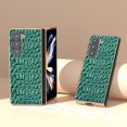thumbnail image 2 of Gift compatible Samsung Galaxy Z Fold5 5g Phone Case Leather + Pc Canopy Texture Electroplating Cover, 2 of 5