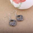thumbnail image 3 of [] pendientes s tallados huecos en forma de diamante mujeres plata Hugo Aretes tallados hueco, 3 of 10