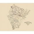 thumbnail image 2 of Hotchkiss 23x20 White Modern Wood Framed Museum Art Print Titled - Albemarle County Virginia - Hotchkiss 1867, 2 of 4