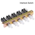 thumbnail image 2 of Uxcell Interlock Push Button Switch Piano Type Double Throw Metal Black 1pcs Multicolor 1.65" x 3.43" x 0.71", 2 of 3