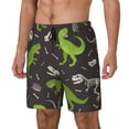 thumbnail image 2 of Gaeub Dinosaur Skeleton Mens Swim Trunks Stretch Beach Shorts Quick Dry for Men Swim Shorts Swimwear with Pockets- Large, 2 of 9