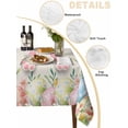 thumbnail image 5 of Easter Rectangle Tablecloth, Country Spring Rabbit Feet Eggs Botanical Flowers Waterproof & StainResistant Tablecloth, Washable Oil-proof Table Cover for Dining/Party/Wedding/Camping/Buffet 52x70 In, 5 of 9