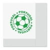Club Pack of 192 White and Green 2-Ply "Portugal" Soccer Ball Paper Party Lunch Napkins 6.5"