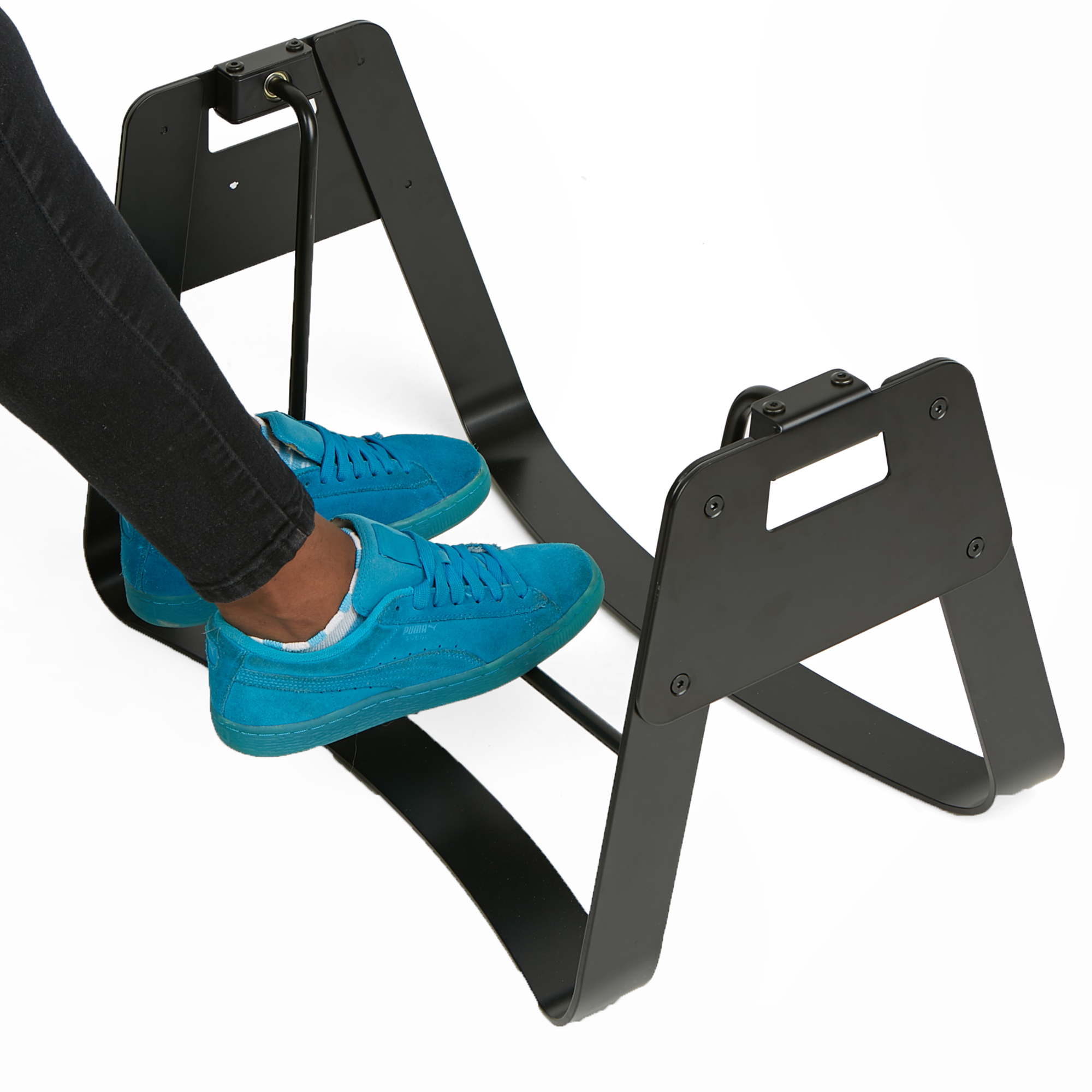 Mind Reader Ergonomic Rocking Relief Foot Rest, with Steel Swing Bar, Black