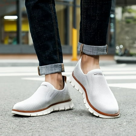 

Men s Knitted Breathable Walking Shoes Non-Slip Casual Shoes Men s Footwear