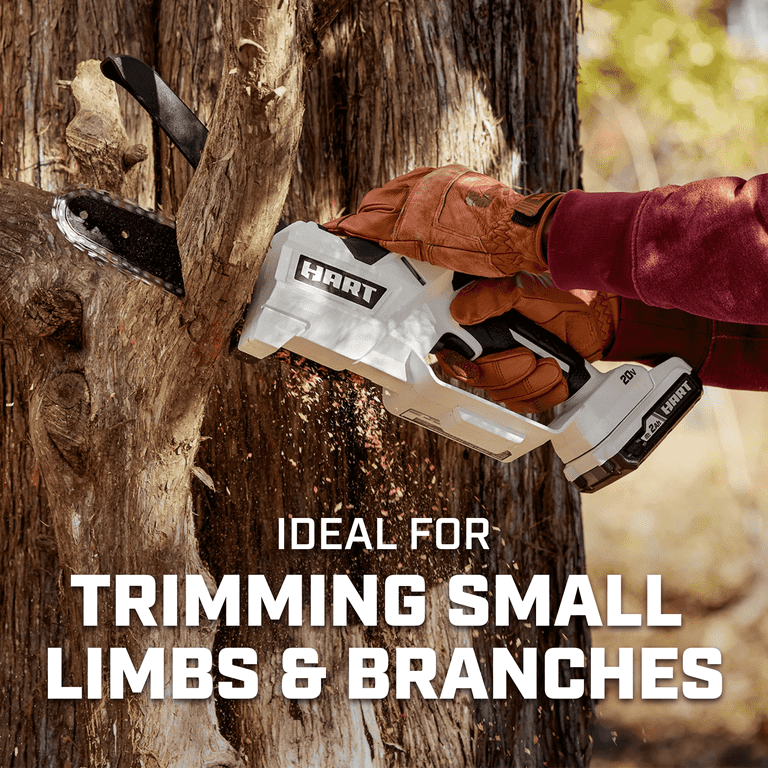 HART 20 Volt 6 inch Battery Powered Pruning Chainsaw Kit 1 2.0Ah Lithium Ion Battery Walmart