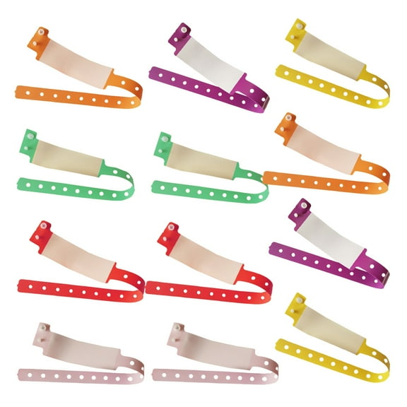 Worgeous Handwritten ID Waterproof PVC Wristbands Soft Adjustable Bands for Kids and Adults for Hospitals Bars Water Parks