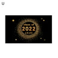 thumbnail image 2 of Neinkie Soft Fabric Class Graduation Photography Backdrop Black and Gold Bachelor Cap Balloon Grad Congrats Party Banner Background for Picture Photo Photobooth Decoration, 2 of 2