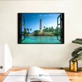 thumbnail image 3 of Elephant Stock Outdoor Lighthouse Wall Art - Horizontal Canvas Wall Art - Living Room Wall Decor - Nautical Canvas - Blue And Turquoise Decor - 12" x 8", 3 of 8