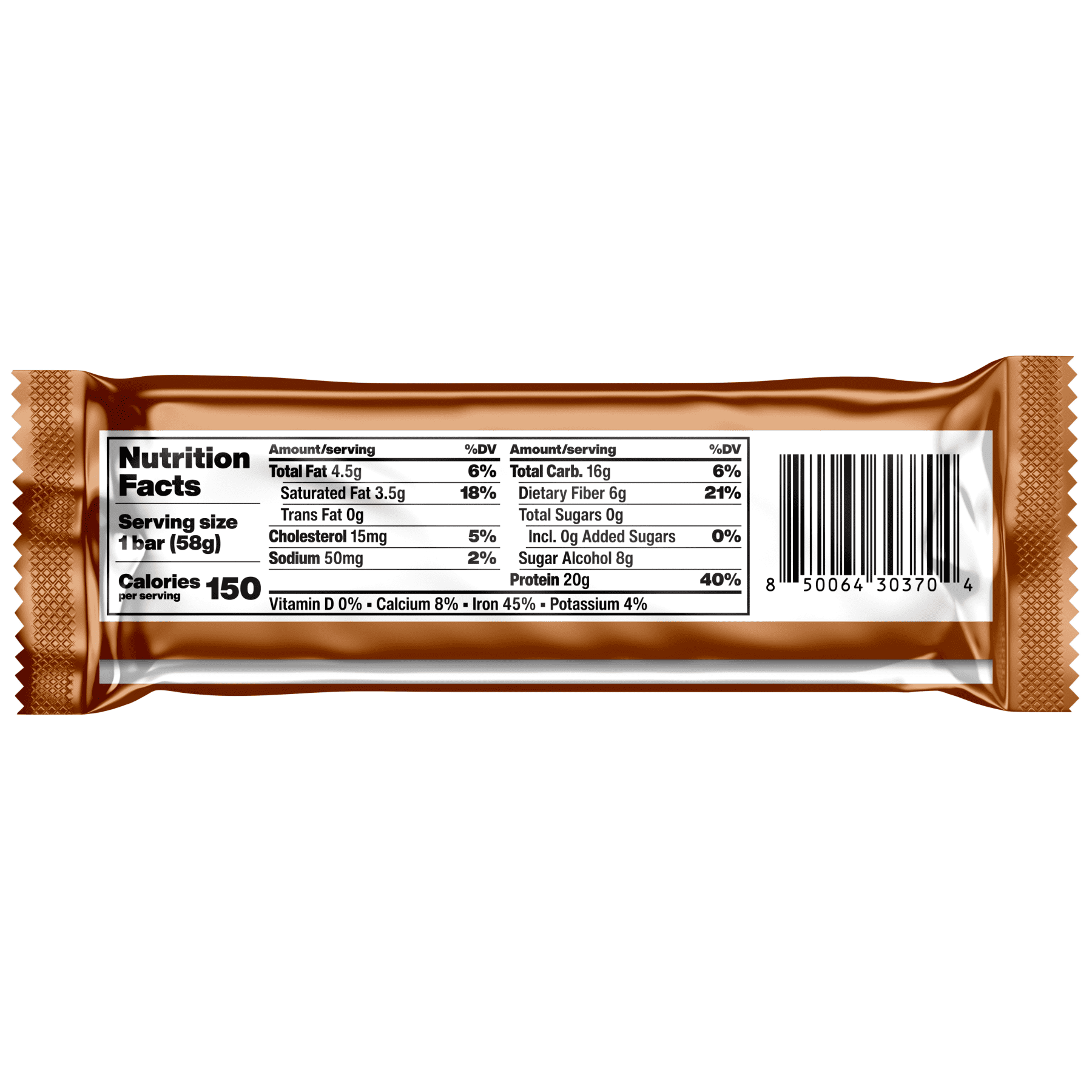 David Bronze High Protein Bars, Double Chocolate Crunch, 20g Protein, 12 Count