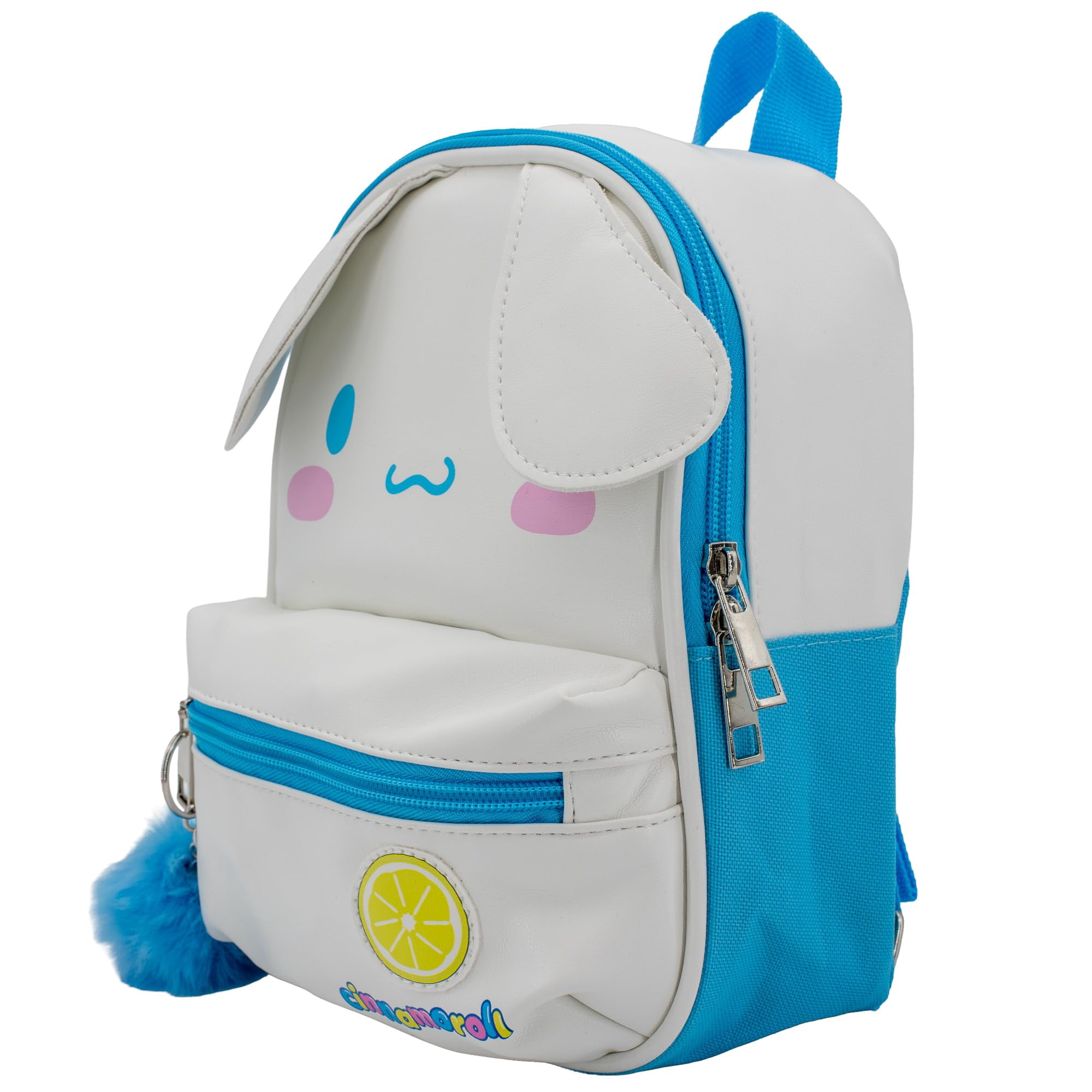 Hello Kitty’s Cinnamoroll 9” Micro Mini Backpack Purse Featuring a 3D Ears & Pompom Dangle, White