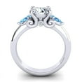 thumbnail image 4 of 2.50 Carat Beautiful Round Cut (F-G/VS1) Natural Diamond Blue Topaz Gemstone Anniversary Ring for her 18K White Gold Size 6.5 by Diamond-Capitals, 4 of 8