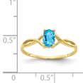 thumbnail image 3 of 10k Yellow Gold Blue Topaz Birthstone Ring December, 3 of 7