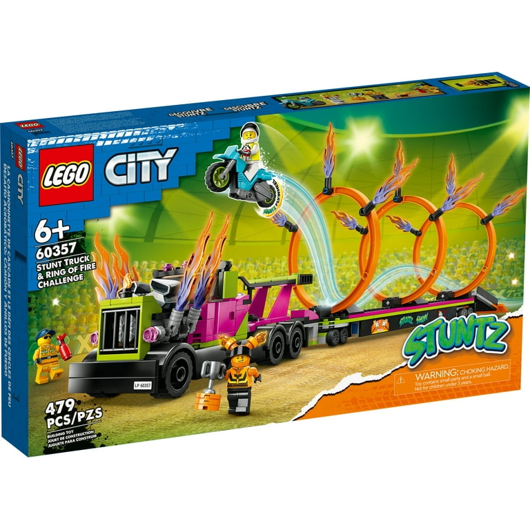 LEGO City Stuntz Stunt Truck & Ring of Fire Challenge 60357 with