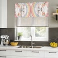 thumbnail image 4 of 2 Pack Valances for Window, Pink Elephants Short Curtains for Kitchen Bedroom Living Room, Cute Rainbow Spring Floral Botanical Rod Pocket Small Window Treatment Valance Drapes 60 x 18 Inch, 4 of 8