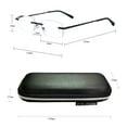 thumbnail image 4 of EYE ZOOM 2 Pack Unisex Rimless Metal Frame Reading Glasses with Case for Men and Women (Silver +2.00), 4 of 5