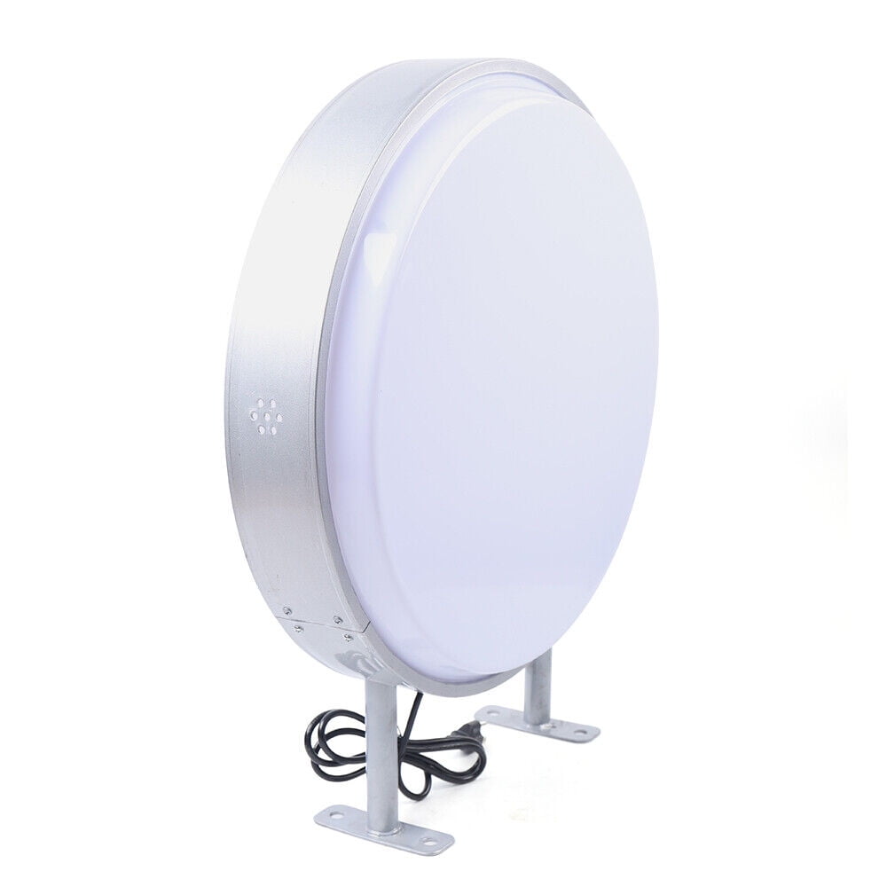 20" LED White Double Sided Round Light Box Outdoor Sign Advertising Projecting Light for Supermarkets