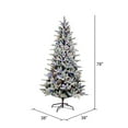 thumbnail image 3 of Vickerman 6.5' x 38" Flocked Vail Pine Artificial Christmas Tree, Multi-colored Dura-Lit® LED Lights, 3 of 4