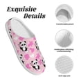 thumbnail image 5 of Lsque Funny Panda Draws A Heart Pattern Womens Comfort Cotton on Scuff With Memory Foam and Anti-skid Sole Slipper-37/38, 5 of 7