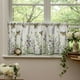 thumbnail image 4 of Decoración del hogar, decoración de habitaciones, decoración de paredes. Cortinas cortas con estampado floral y mariposas para ventanales de dormitorio y cocina. Cortinas cortas color café con estampa, 4 of 8