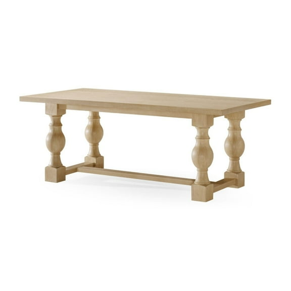 Maven Lane Leon Traditional Rectangle Wooden Dining Center Table for Modern Kitchen or Small Dinette in Rustic Antiqued Grey Finish