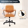 thumbnail image 4 of TPHORK Retro PU Leather Office Chair,Mid Back Swivel Task Chair with Wheels and Arms,Height and Backrest Adjustable Home Office Desk Computer Chair,Green2, 4 of 8