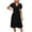 Black dresses for women 2023, variant on Wycnly Dresses for Women Casual Solid Ruffle Wrap Hem Party Knee-Length Dresses V-Neck Short Sleeve Plain Summer Midi Formal Dress Army Green m