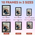 thumbnail image 4 of 10 Pack Picture Frames Collage Wall Decor, Gallery Frame Set for Wall Mounting or Tabletop Display, Photo Gallery Frame Set for Family, Including 2pcs 8x10, 4pcs 5x7, 4pcs 4x6, Black, 4 of 8