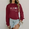 thumbnail image 4 of Sokhug Women Yes I'm Cold Me 24/7 Shirt Always Cold Long Sleeve Funny Letters Printed Graphic Casual Loose Pullover Tops, 4 of 6