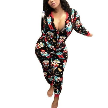 

Hirigin Women Christmas Pajamas Sleepwear Pyjamas Nightwear Romper Jumpsuit